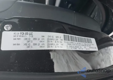 2018 Chrysler Pacifica Touring L Plus z USA, uszkodzony, nr VIN 2C4RC1EG1JR353459